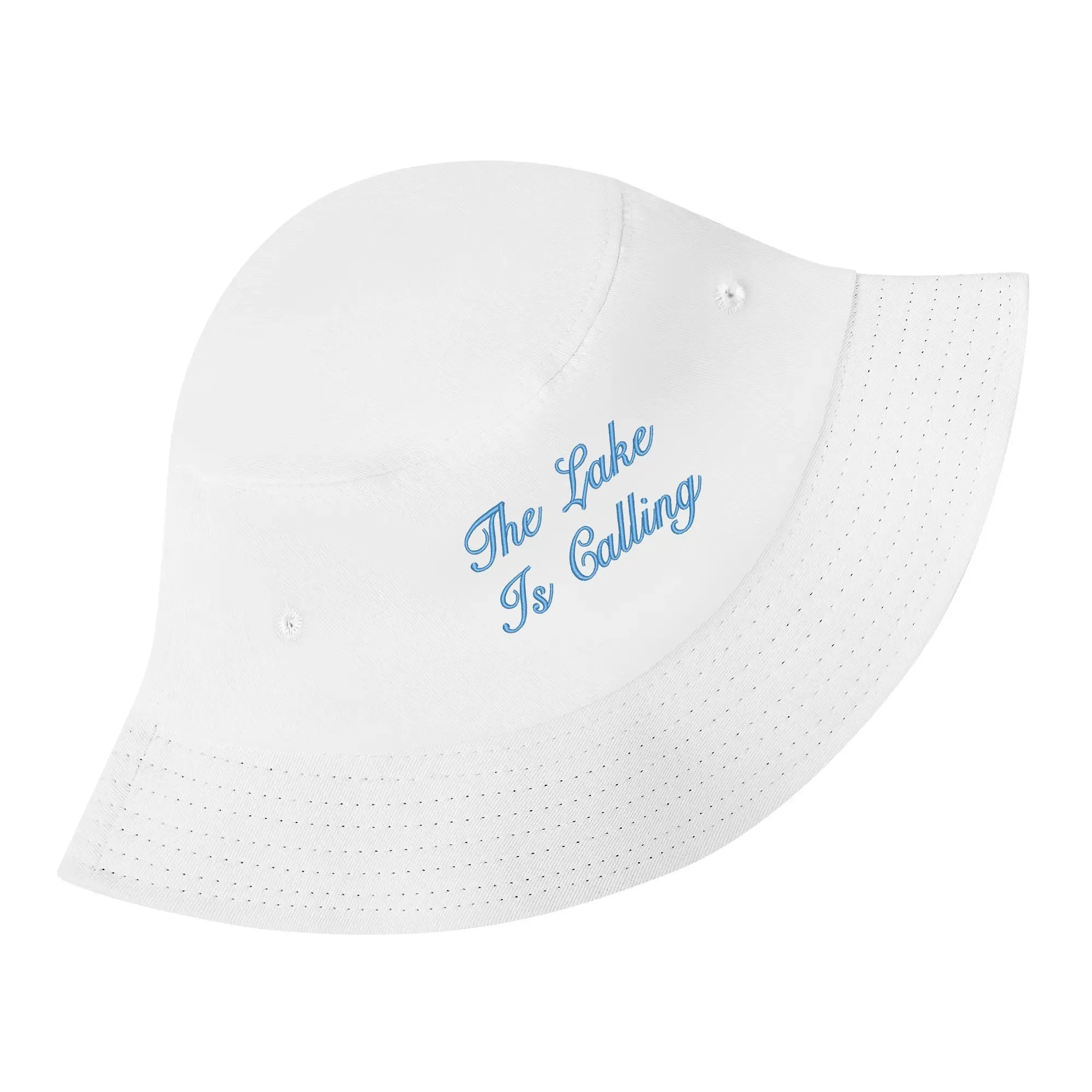 Lake Life Embroidered Text Fishermans Bucket Hat