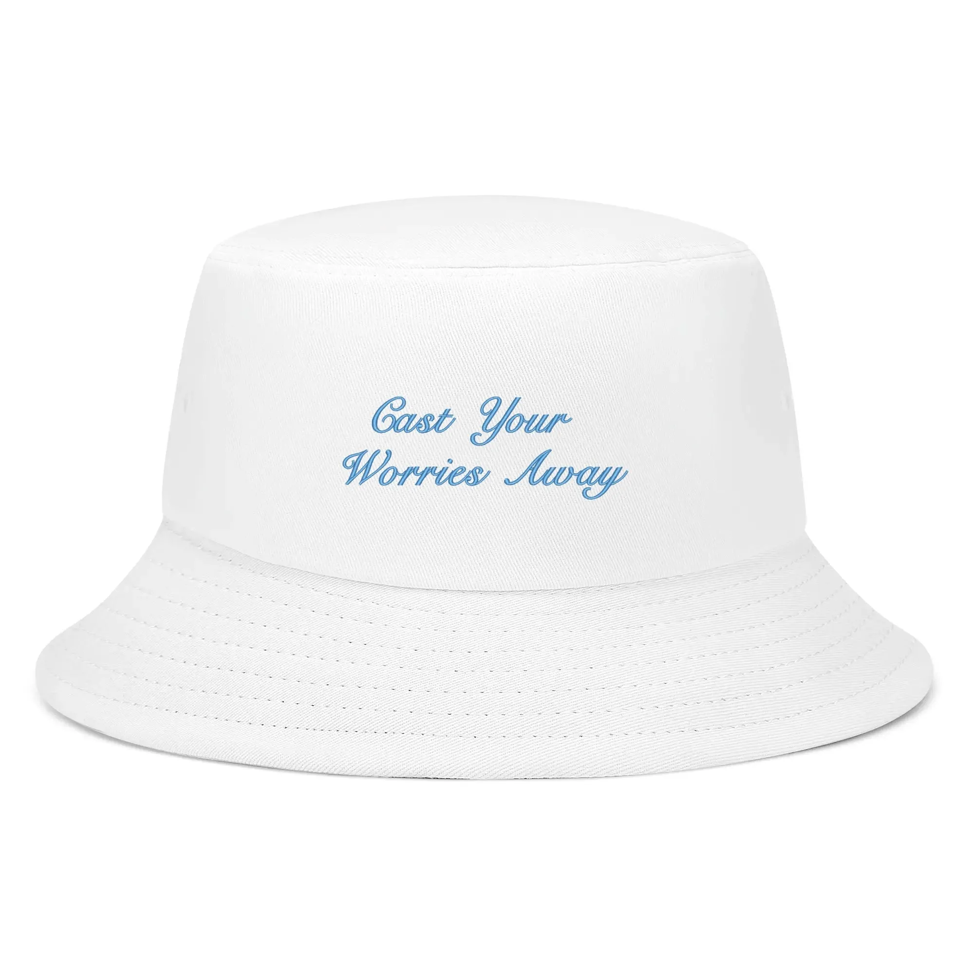 Lake Life Embroidered Text Fishermans Bucket Hat
