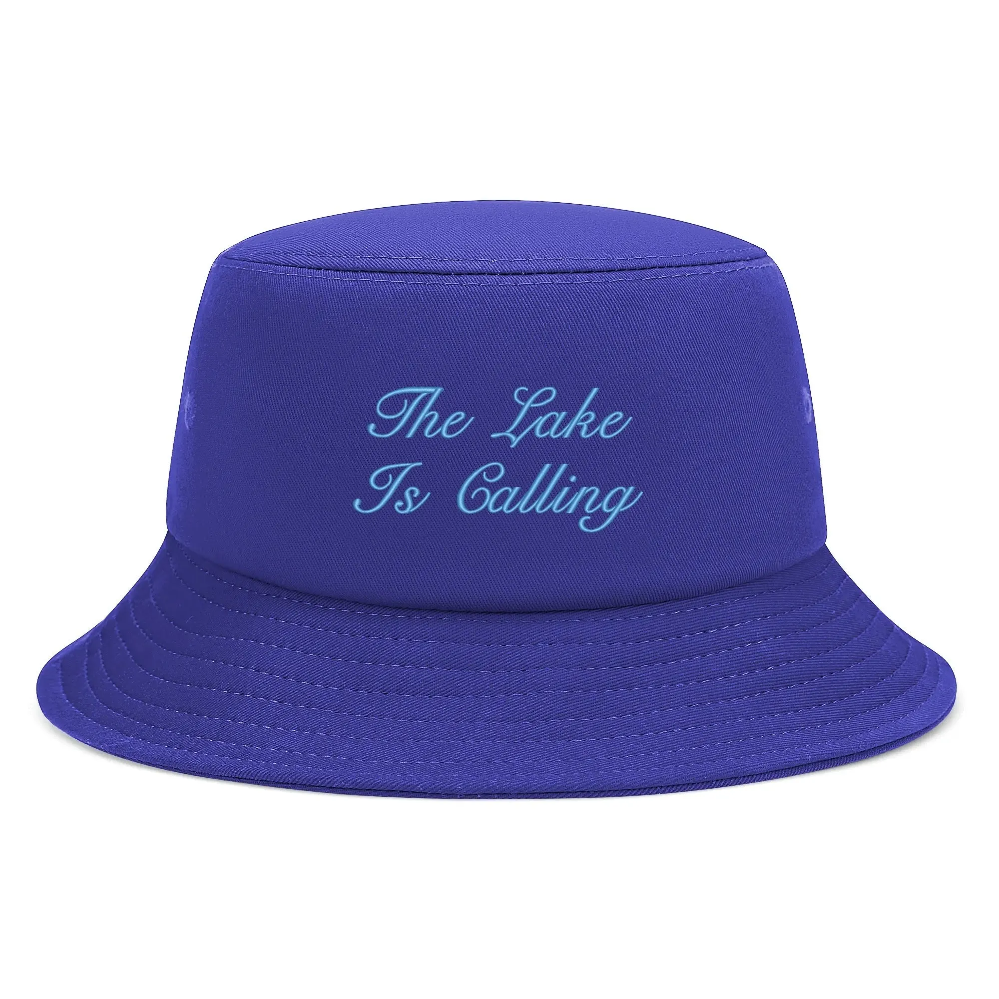 Lake Life Embroidered Text Fishermans Bucket Hat