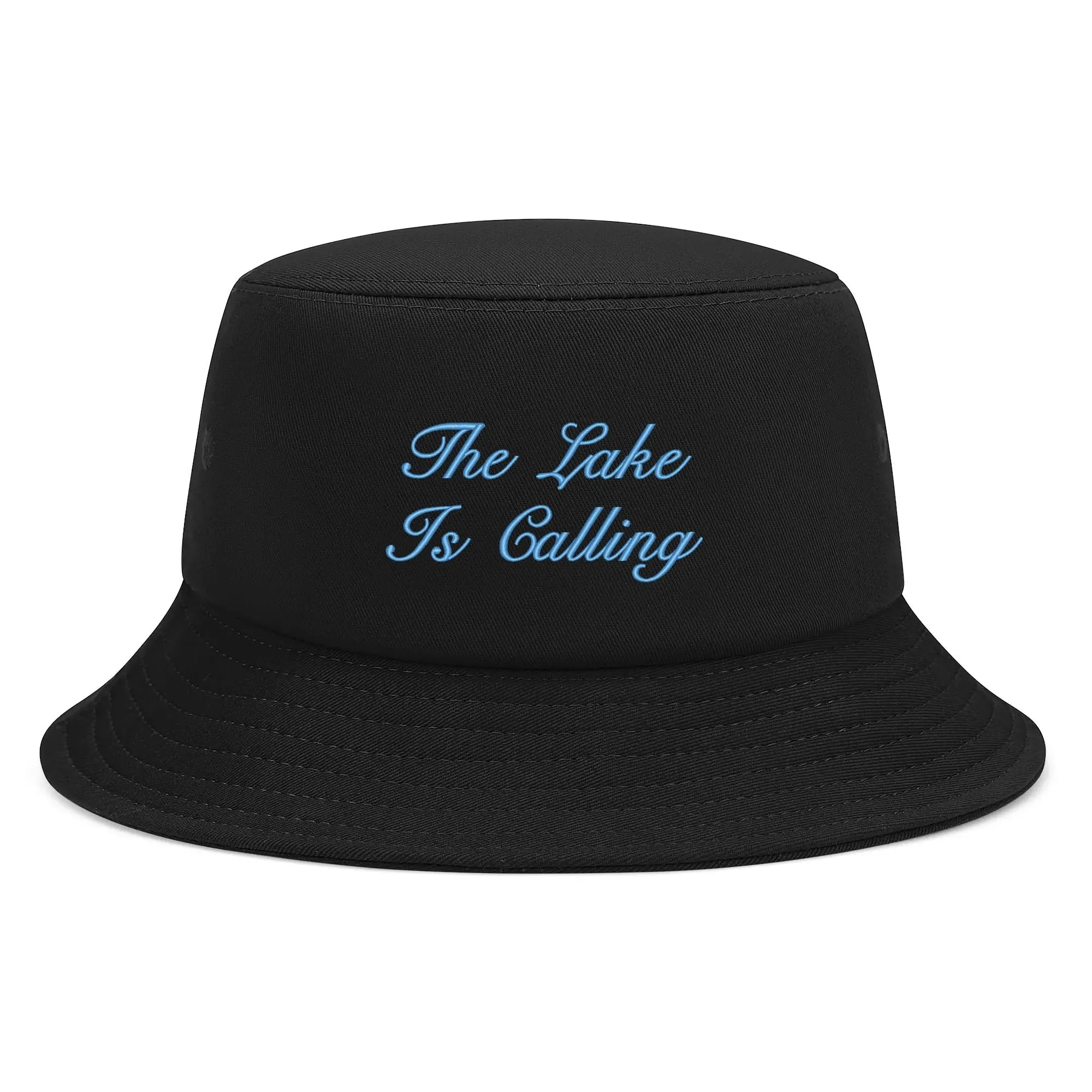Lake Life Embroidered Text Fishermans Bucket Hat