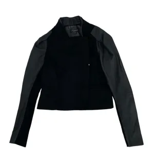 LAMARQUE collection leather/wool crop jacket - S