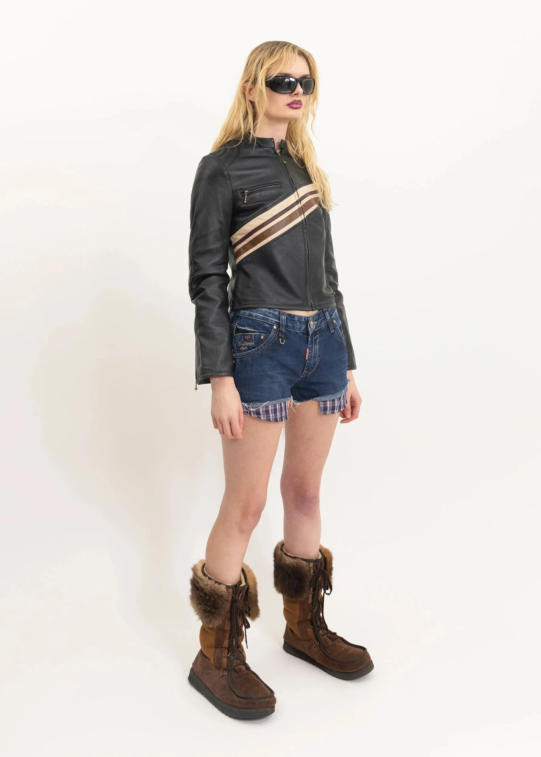 Leather moto jacket