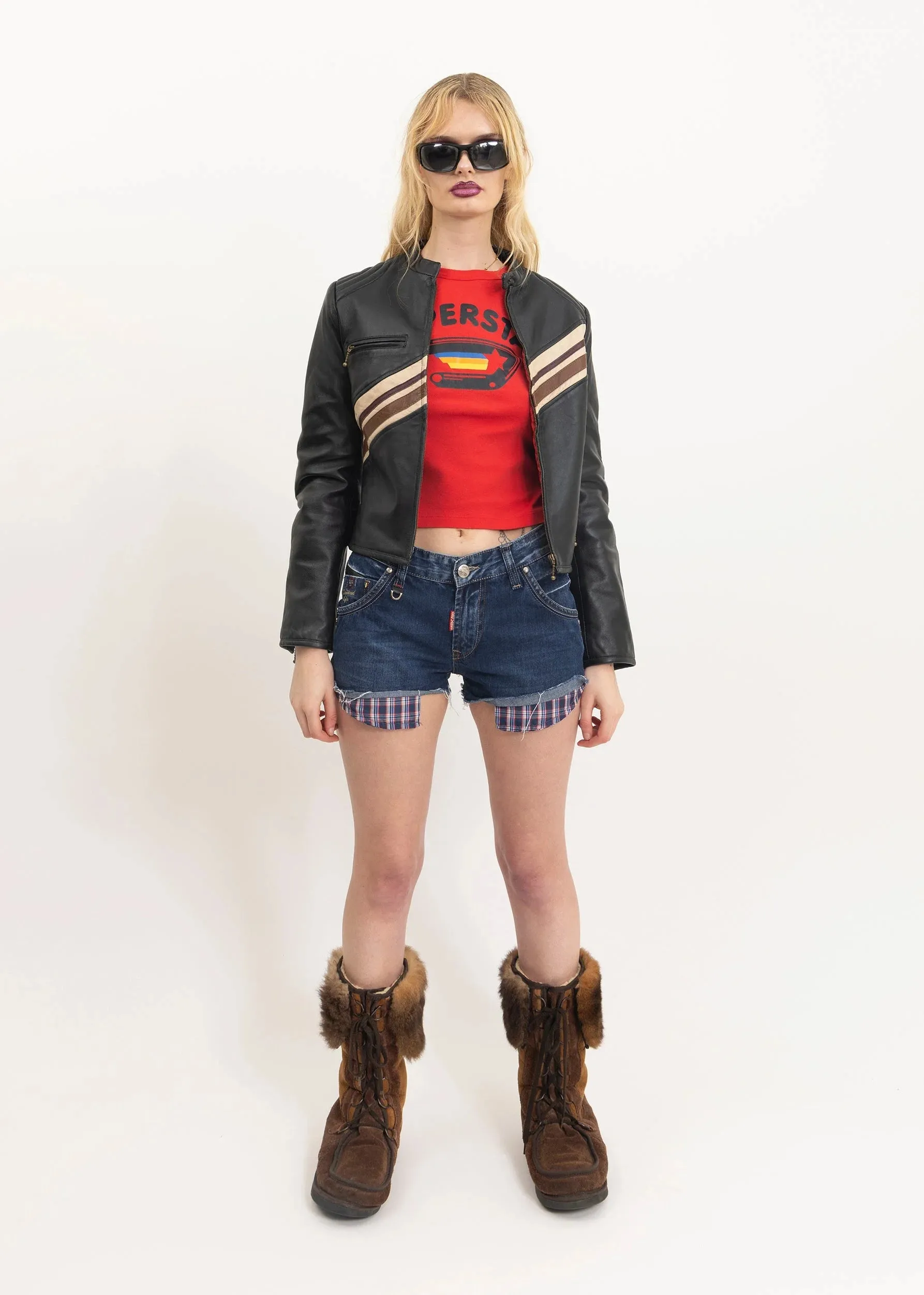 Leather moto jacket