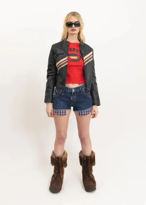 Leather moto jacket