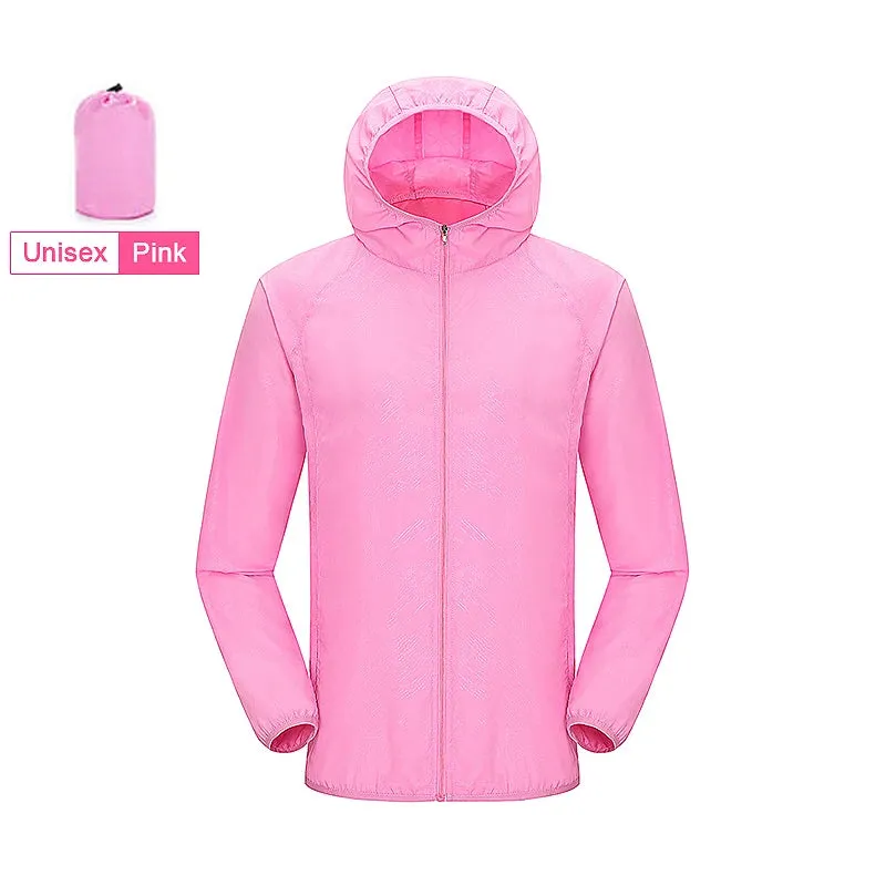 LNGXO Unisex Hiking Jacket Men Women Waterproof Quick Dry Camping Windbreaker Outdoor Trekking Fishing Rain Coat Anti UV Clothes