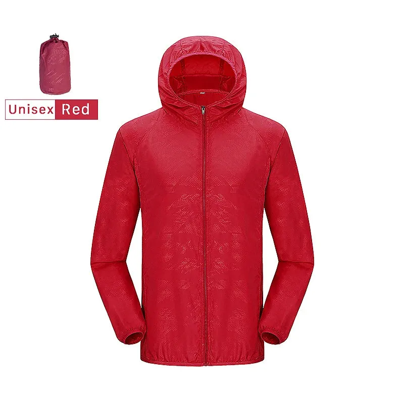 LNGXO Unisex Hiking Jacket Men Women Waterproof Quick Dry Camping Windbreaker Outdoor Trekking Fishing Rain Coat Anti UV Clothes