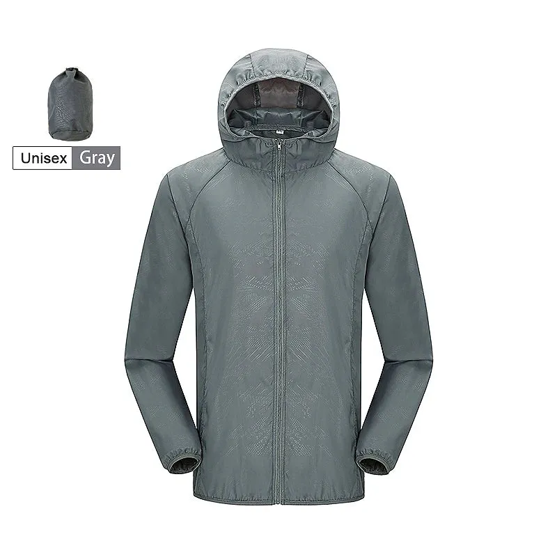 LNGXO Unisex Hiking Jacket Men Women Waterproof Quick Dry Camping Windbreaker Outdoor Trekking Fishing Rain Coat Anti UV Clothes