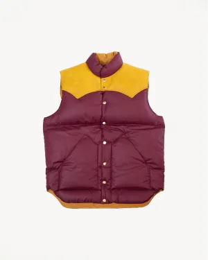 Lot 2197 - Rocky Mountain Featherbed x Warehouse Ripstop Nylon Down Vest - Burgundy