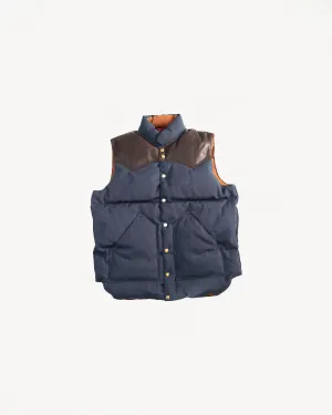 Lot 2223 - Rocky Mountain x Warehouse Canvas Down Vest - Navy