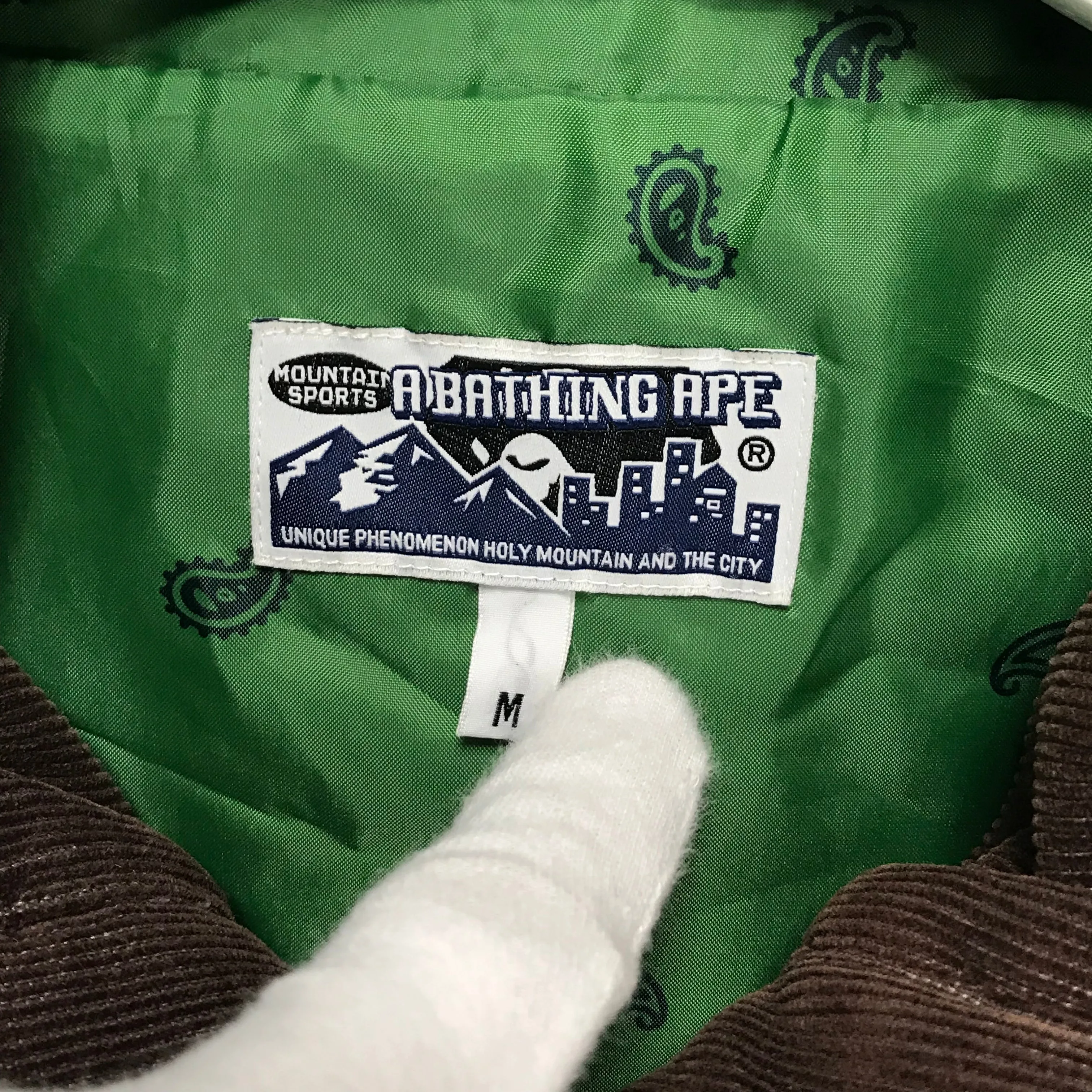 [M] A Bathing Ape Bape Corduroy Snowboard Jacket