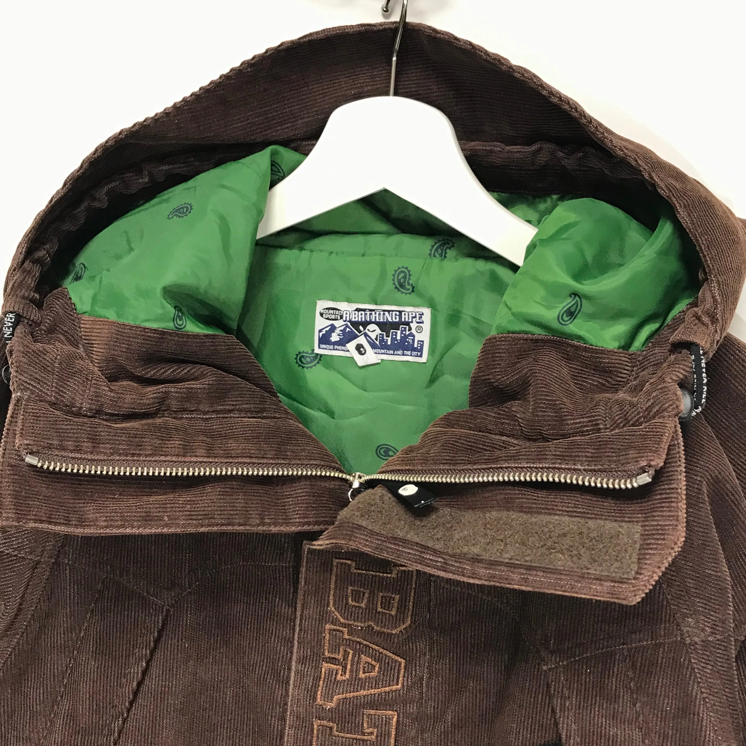 [M] A Bathing Ape Bape Corduroy Snowboard Jacket