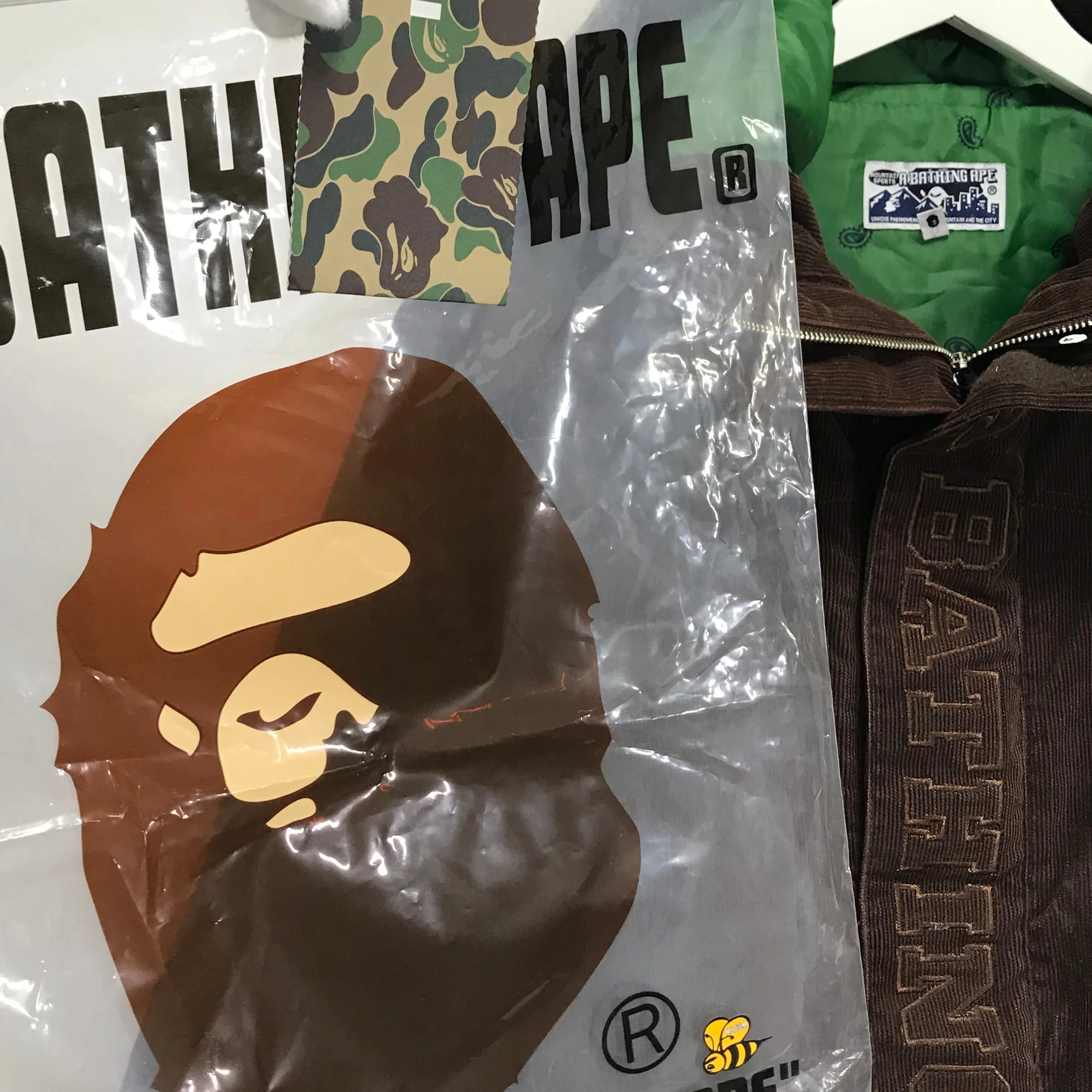 [M] A Bathing Ape Bape Corduroy Snowboard Jacket