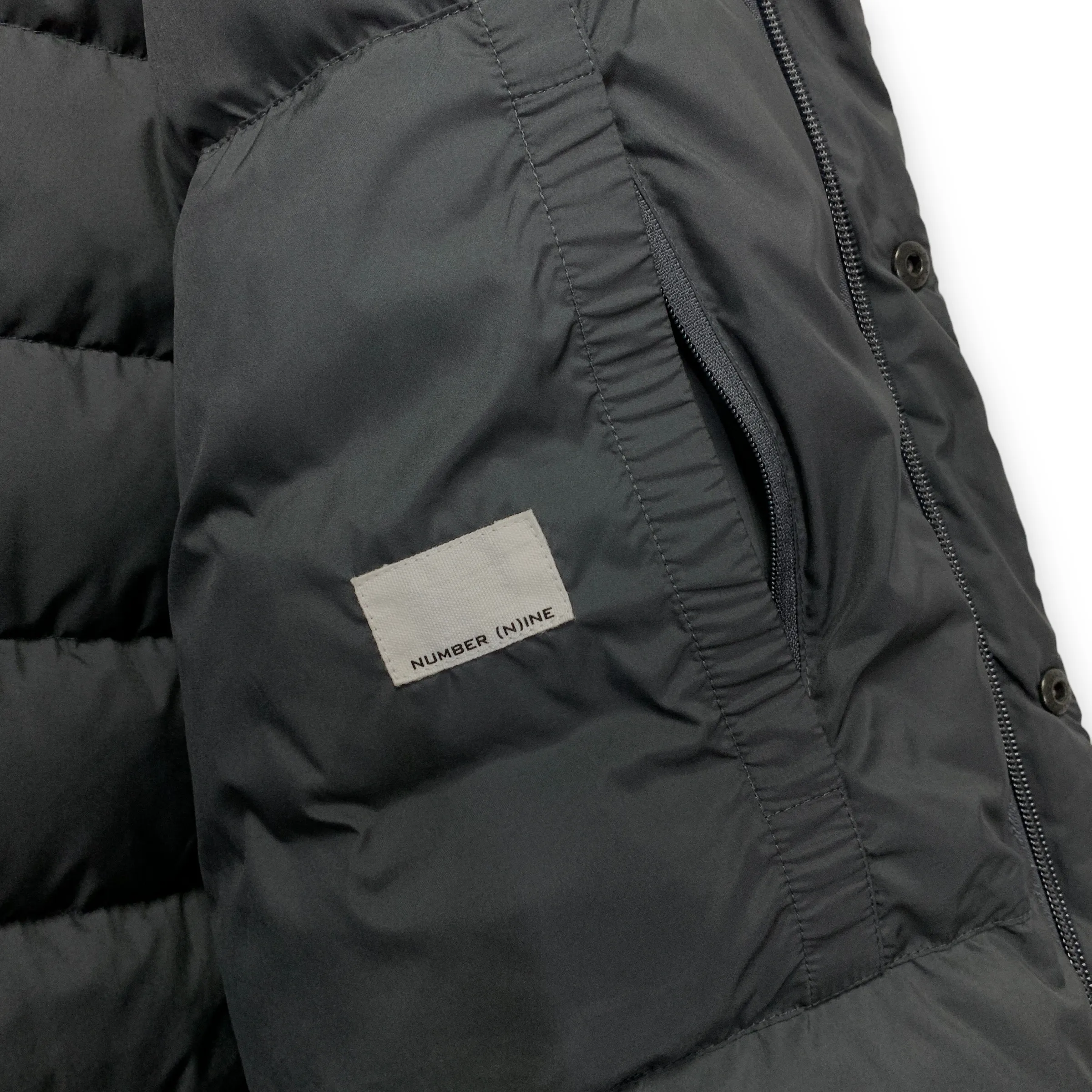 [M] Number Nine Logo Down Puffer Jacket Charcoal