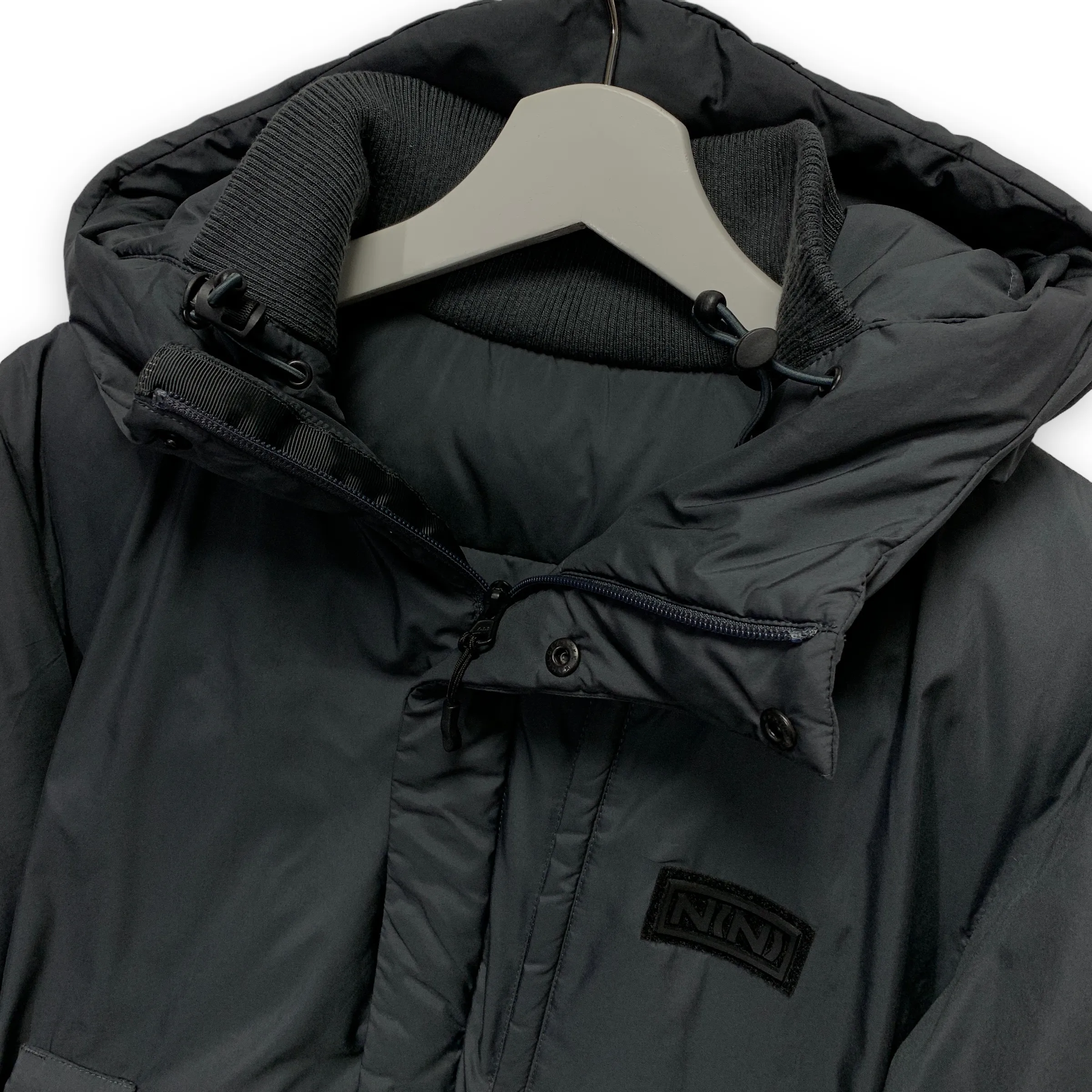[M] Number Nine Logo Down Puffer Jacket Charcoal