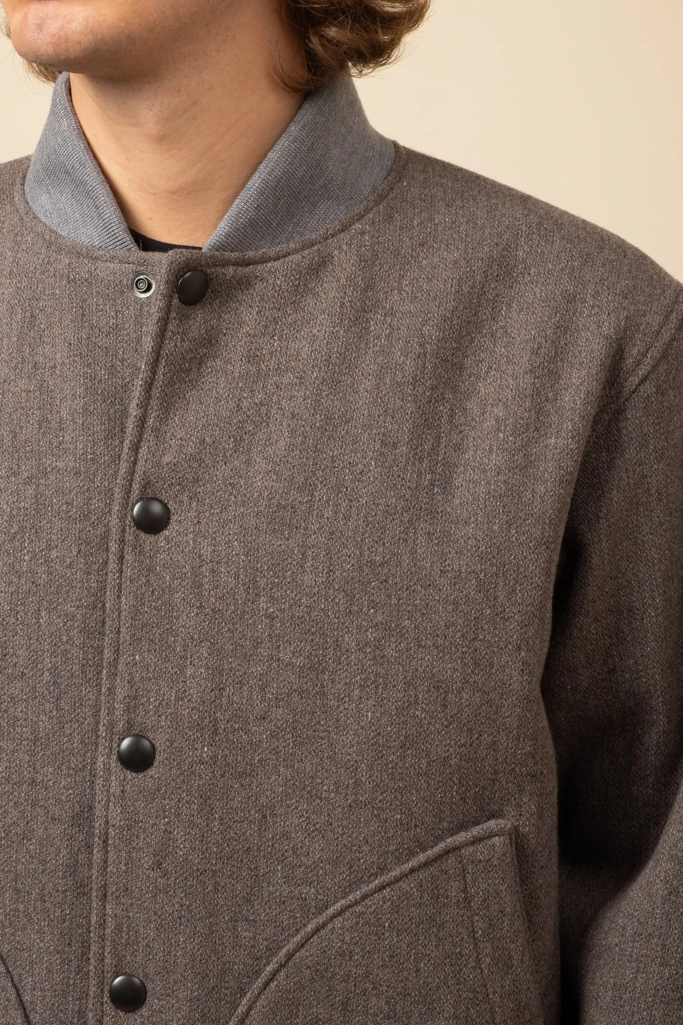 Melton Award Jacket - Sepia