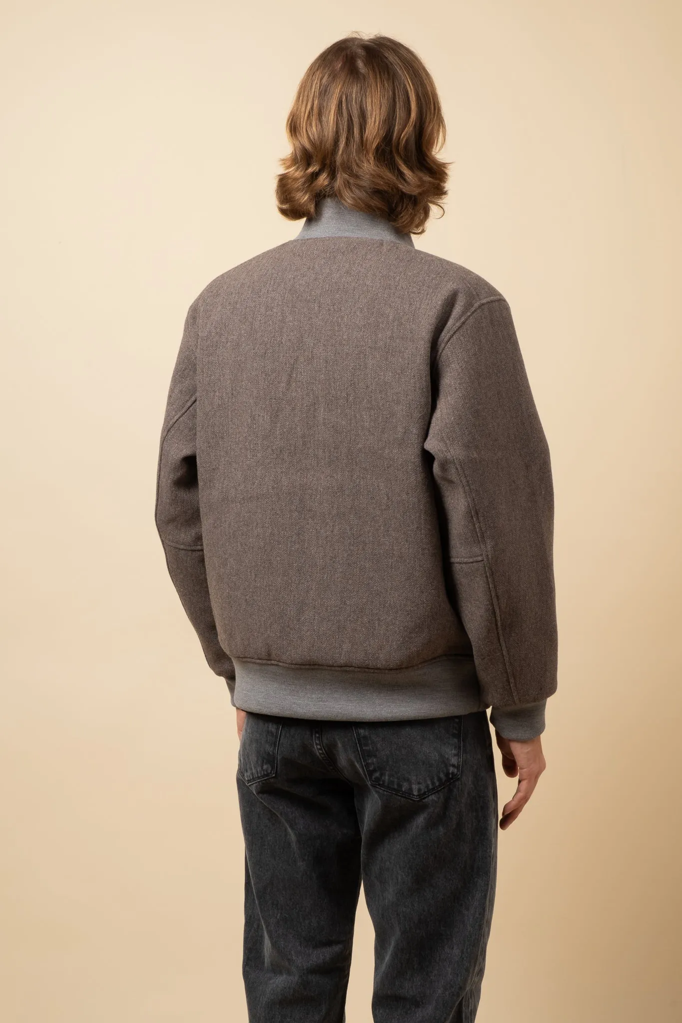 Melton Award Jacket - Sepia