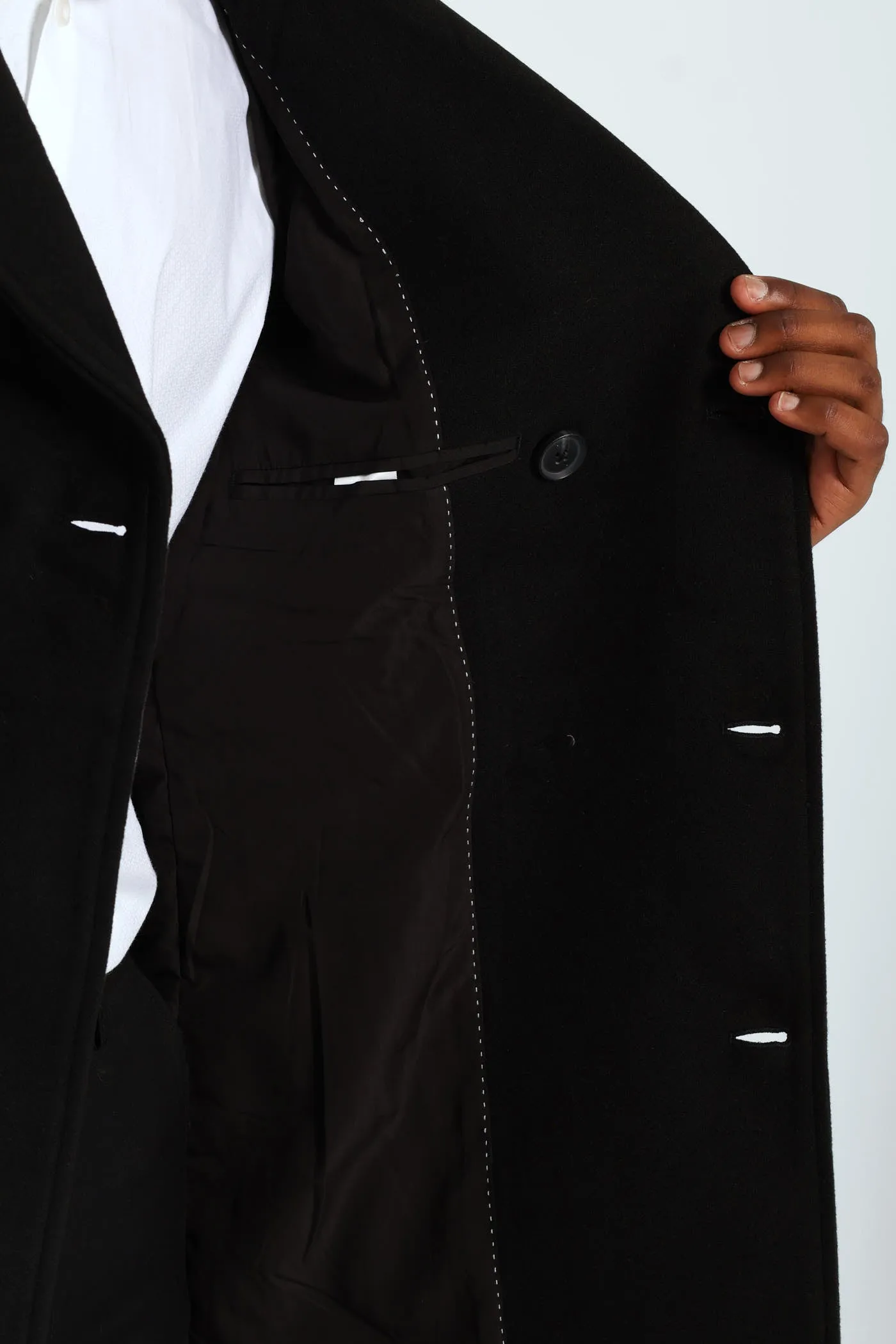Melton Coat - Black