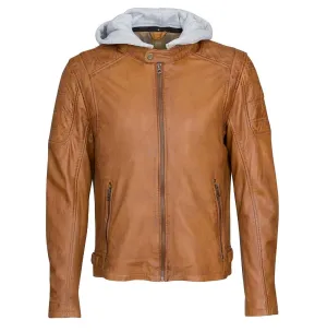 Men Biko Leather Jacket In Cognac
