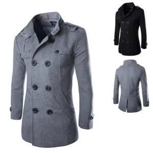 Men Casual Jacket Wool Coat Trench Coat Men Slim Fit Overcoat For Men Pea Coat Down & Parkas Plus Size:M-XXXL