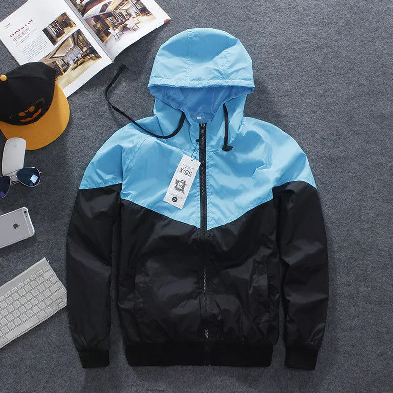 Men Jacket Autumn Patchwork Reflective 3m Jacket Hip Hop Waterproof Windbreaker Men Coat