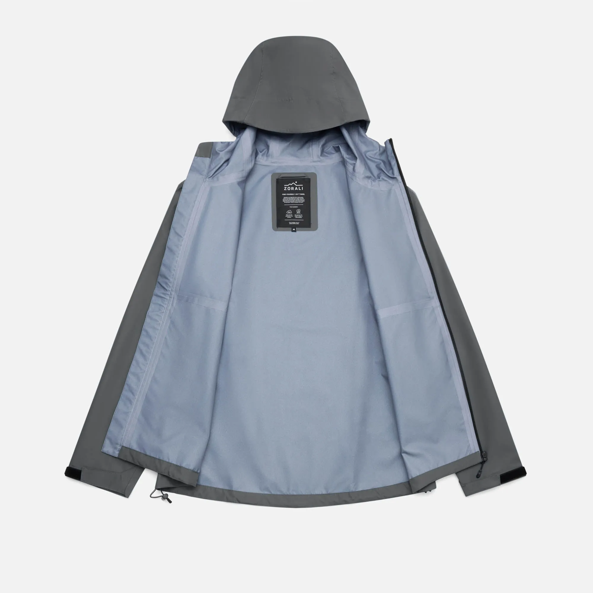 Mens Horizon 3L Rain Jacket Charcoal