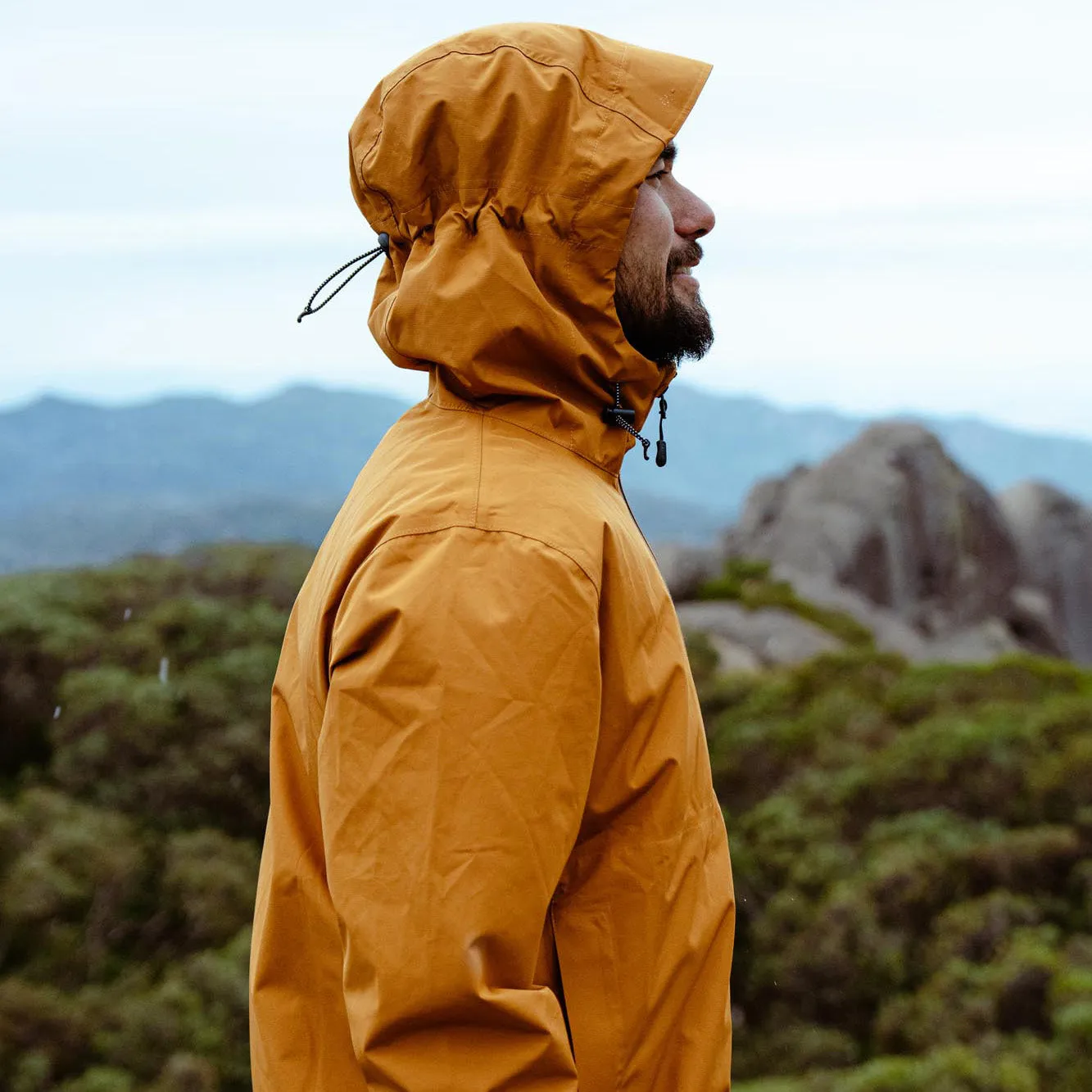 Mens Horizon 3L Rain Jacket Desert Sand