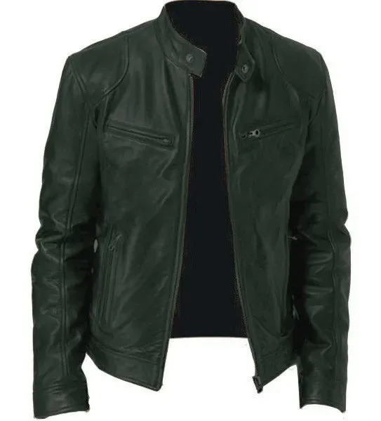 Men's Leather Jacket Stylish Comfortable Warm