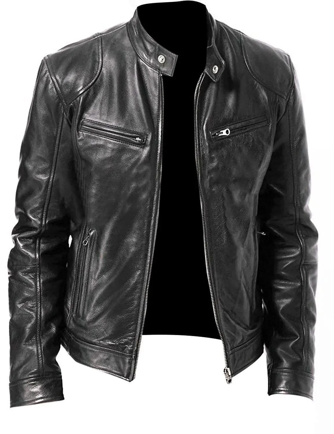 Men's Leather Jacket Stylish Comfortable Warm
