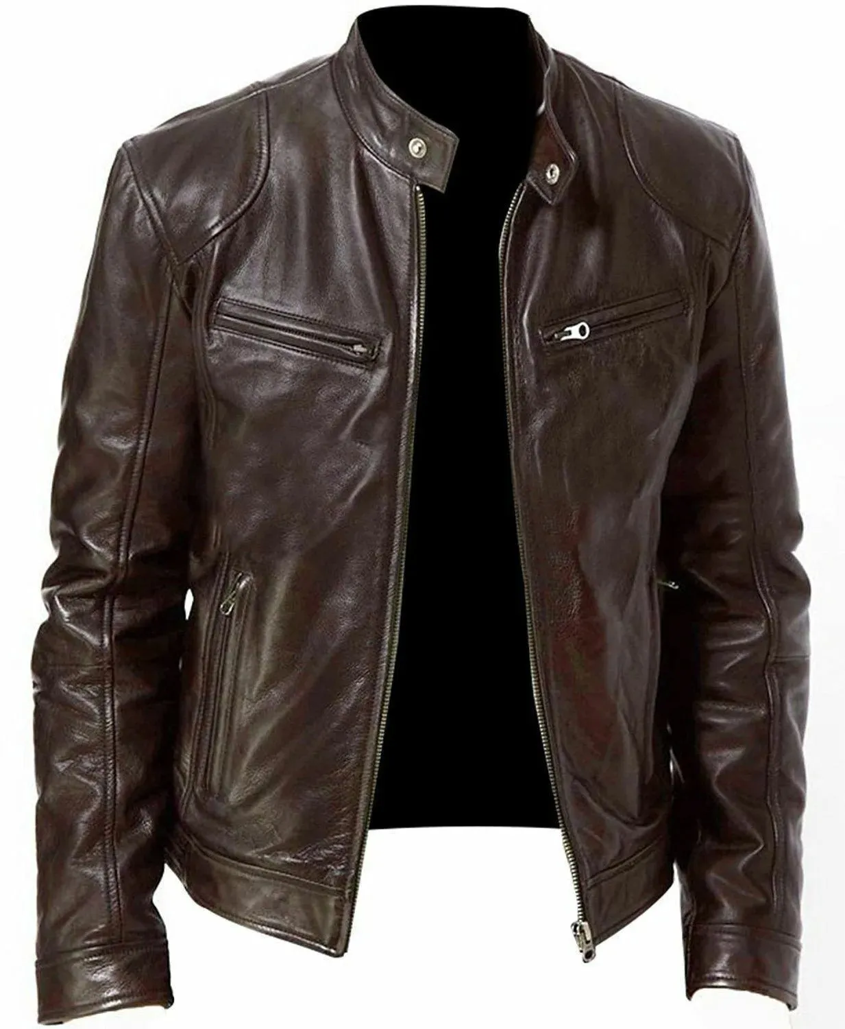 Men's Leather Jacket Stylish Comfortable Warm