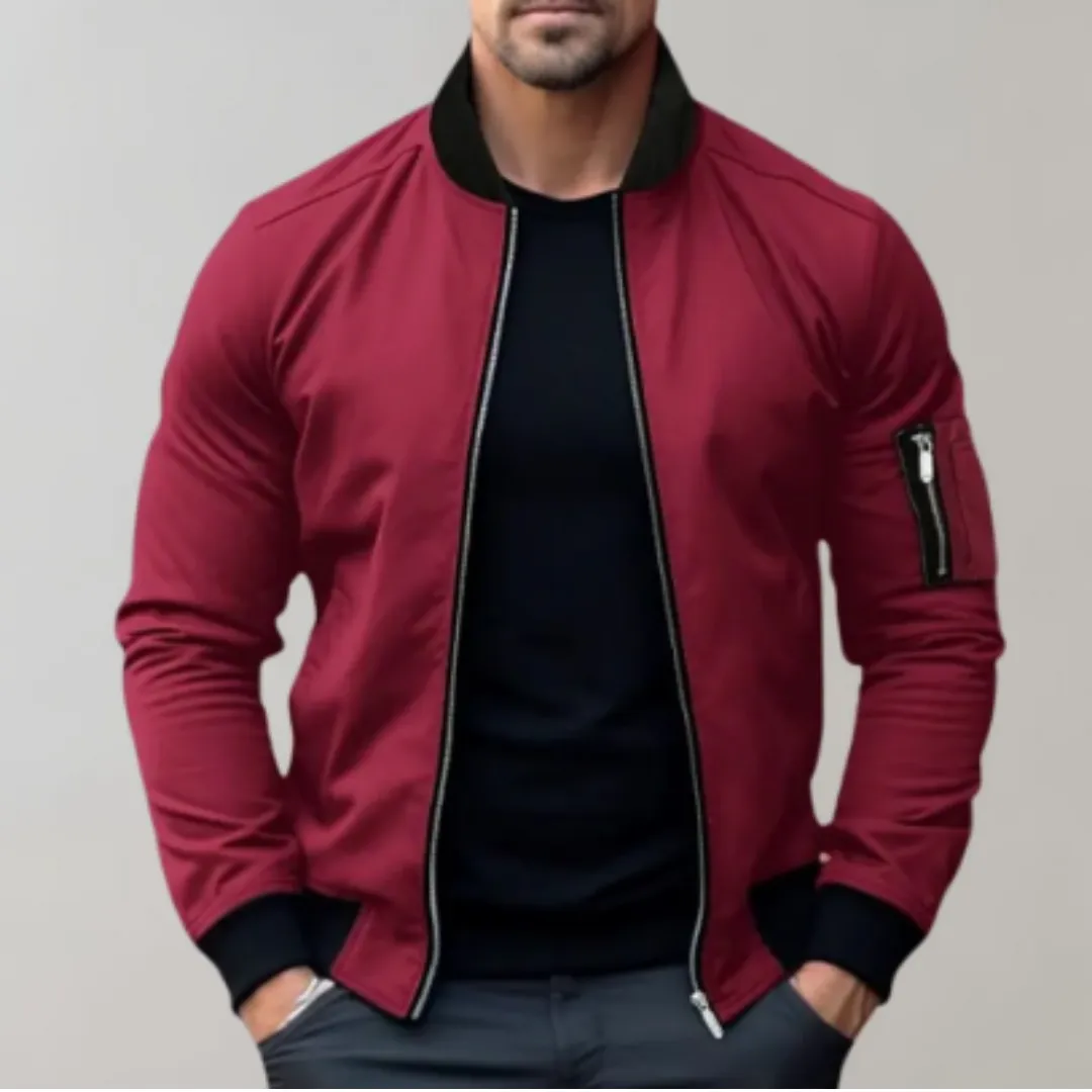 Men's Lightweight Zip Up Bomber Jacket | Zip Up