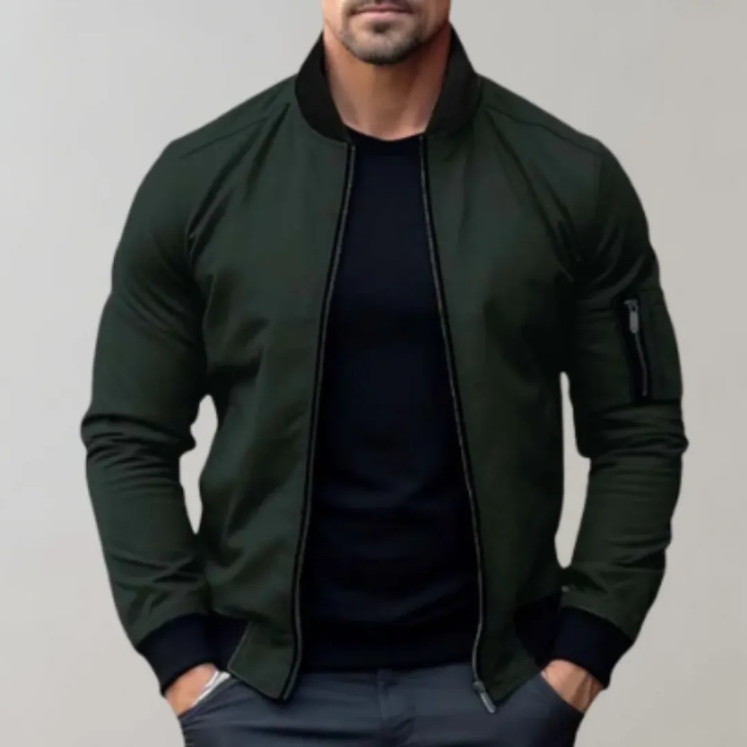 Men's Lightweight Zip Up Bomber Jacket | Zip Up
