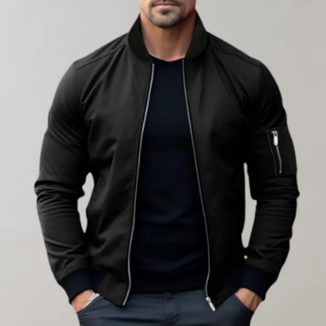 Men's Lightweight Zip Up Bomber Jacket | Zip Up
