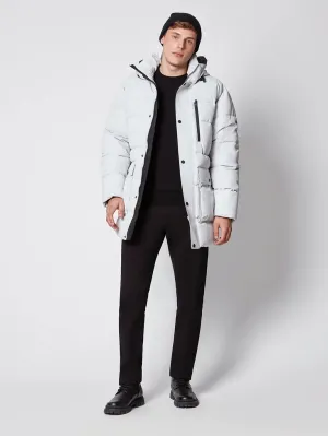 Men's Textured Ripstop Ecofill Quilted Parka with Hood