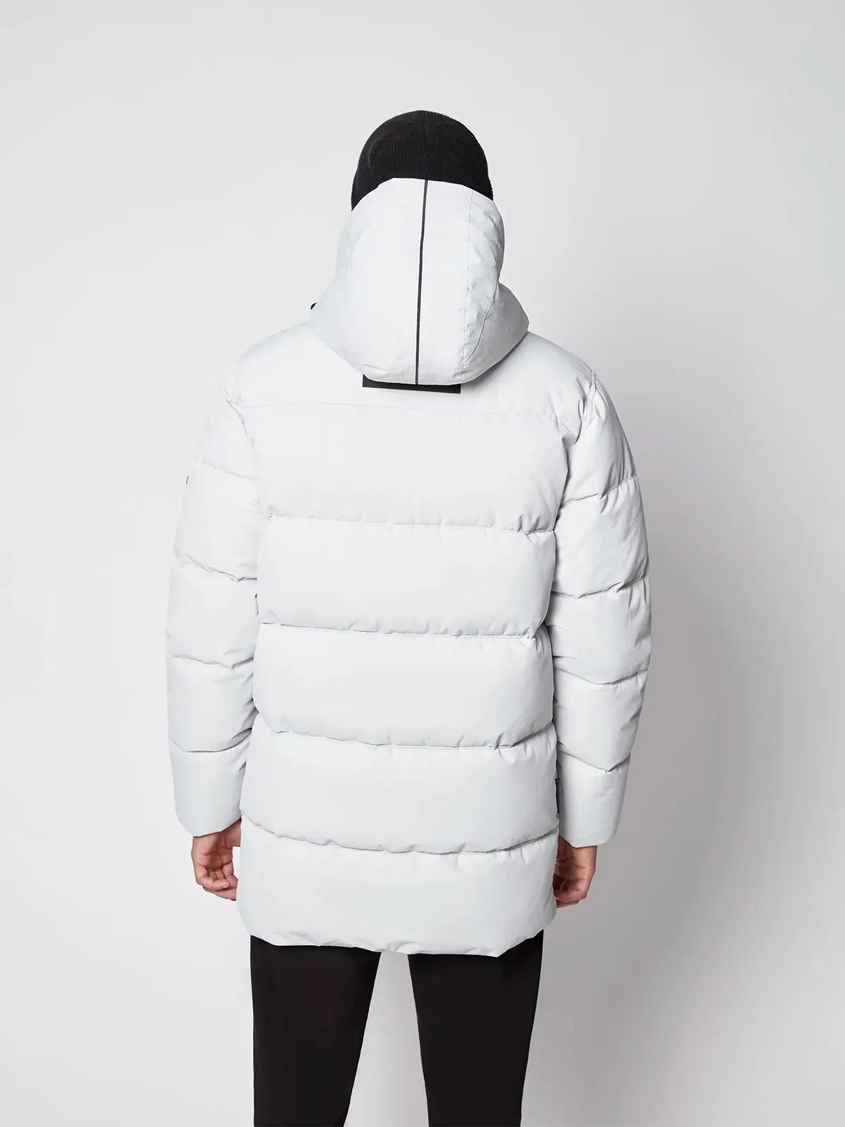 Men's Textured Ripstop Ecofill Quilted Parka with Hood