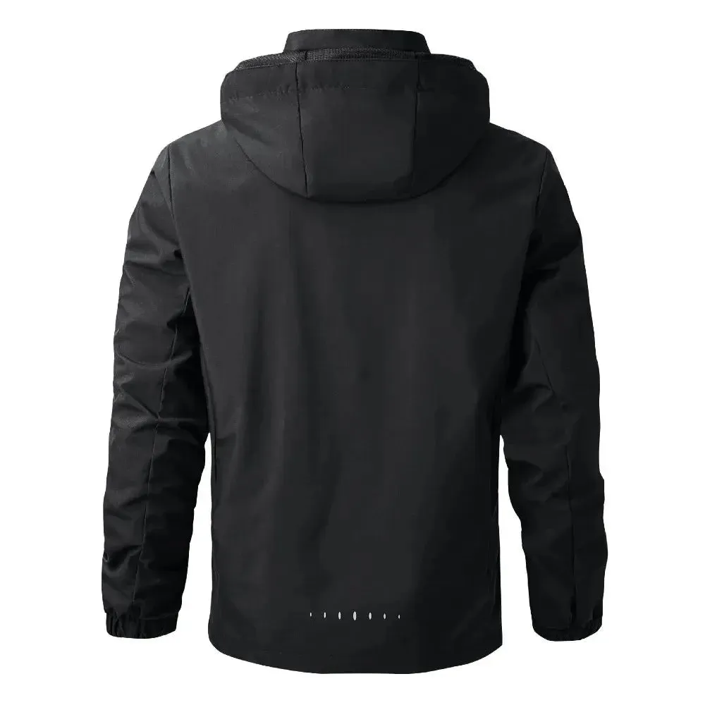 Men's Waterproof Rain Jacket Lightweight Outer Hooded Outdoor Raincoat Hiking Windproof Jacket Climbing Outdoor Jackets