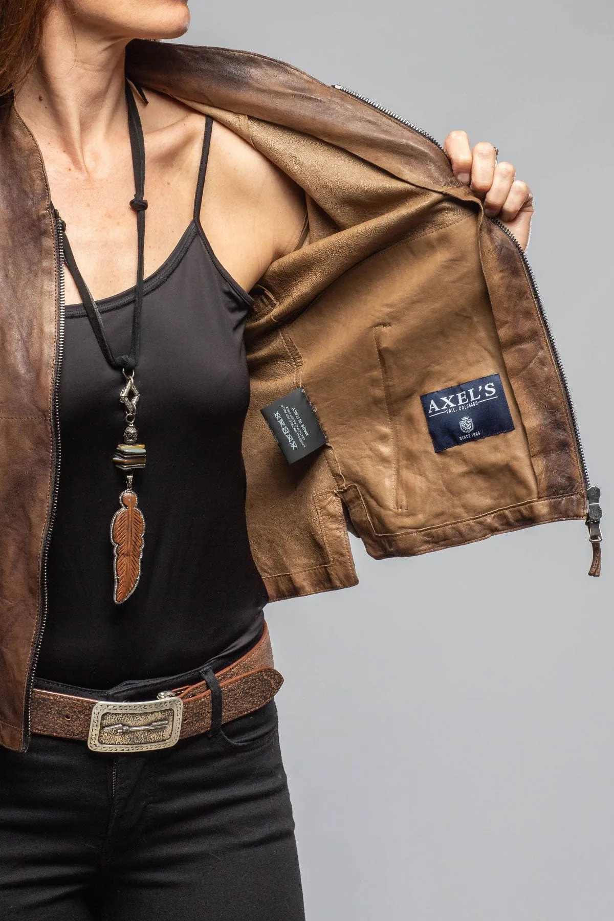 Mesquite Leather Moto In Brown