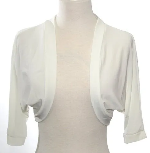 Mid Length Yellow Bolero Jacket Stretch Shrug Bridal Wedding Jacket