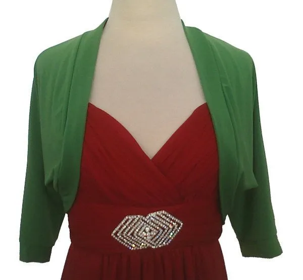 Mid Length Yellow Bolero Jacket Stretch Shrug Bridal Wedding Jacket