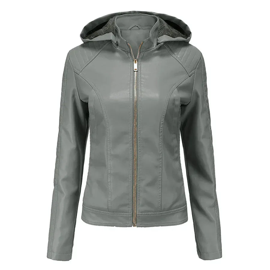 Mirjete - elegant leather jacket for a timeless look
