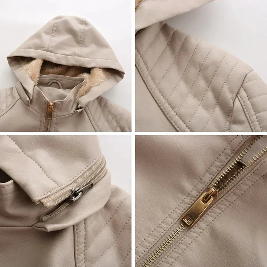 Mirjete - elegant leather jacket for a timeless look