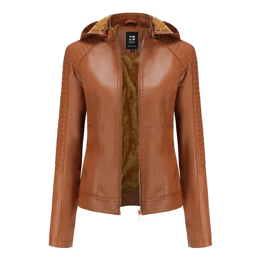 Mirjete - elegant leather jacket for a timeless look
