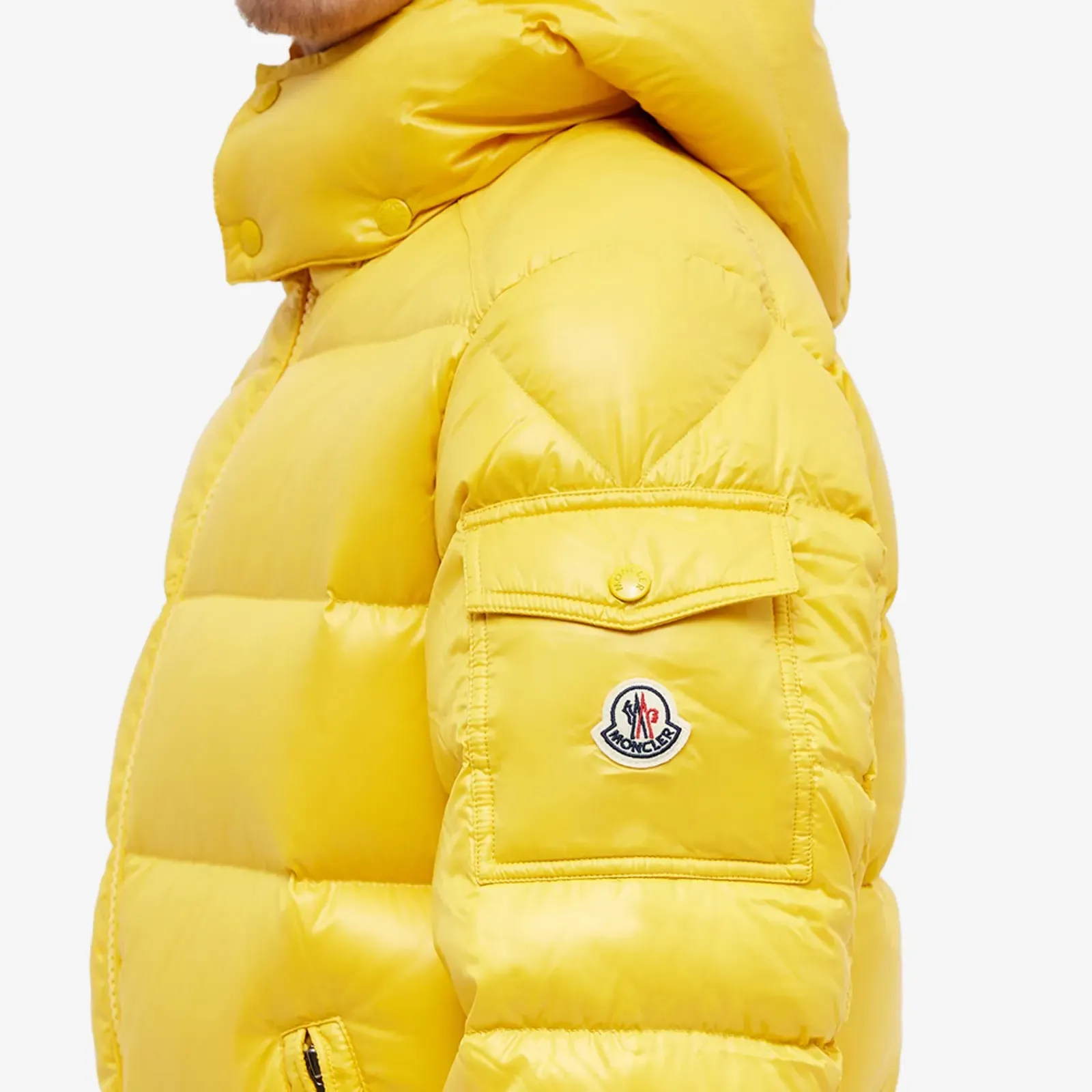 MONCLER MAYA DOWN PUFFER JACKET - YELLOW