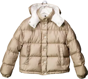 Moncler Metallic Beige Daos Down Jacket UK XXS