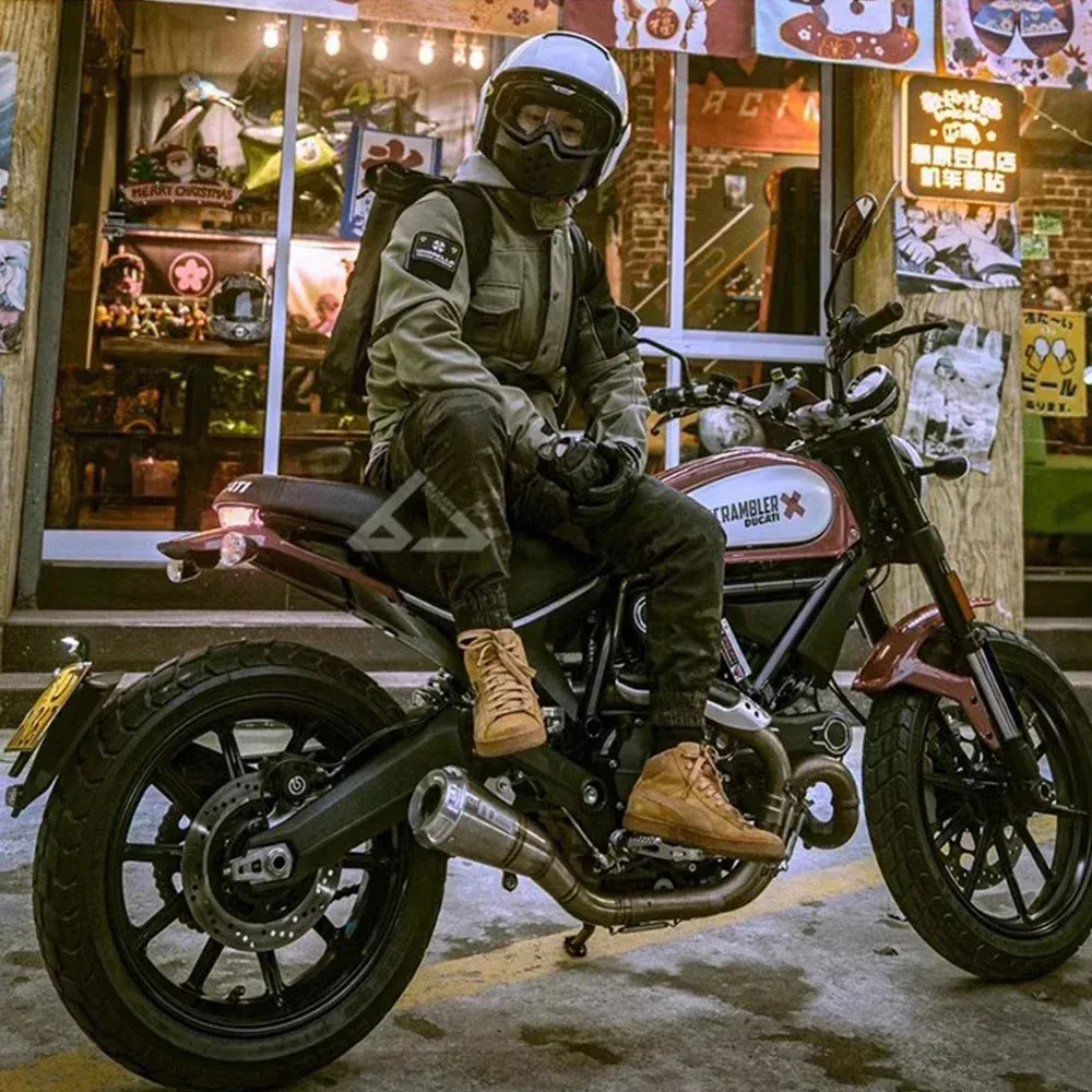 Motorcycle Jacket Men Riding Outdoor Winter Coats Tactical Multi-pocket Soft Shell Waterproof Windproof Warm Shark Skin