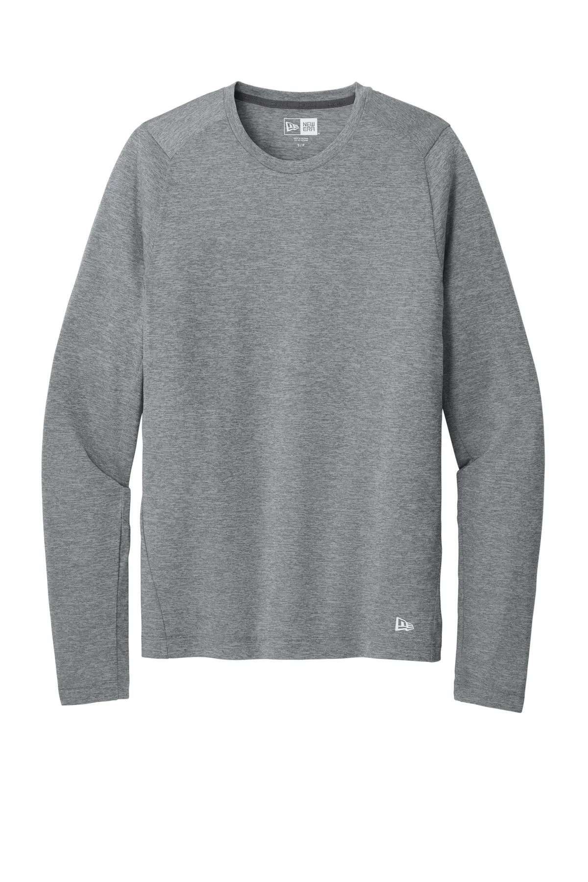 New Era  Series Performance Long Sleeve Crew Tee. NEA201 Rainstorm Grey