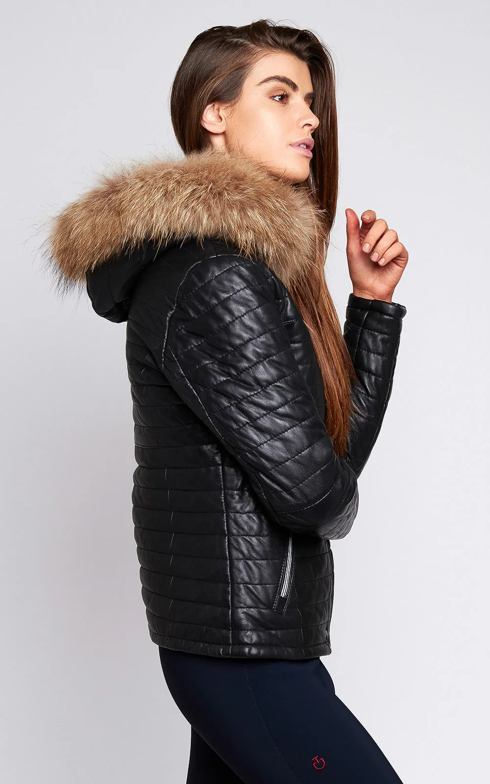 OAKWOOD Leather Down Jacket -Black SzS