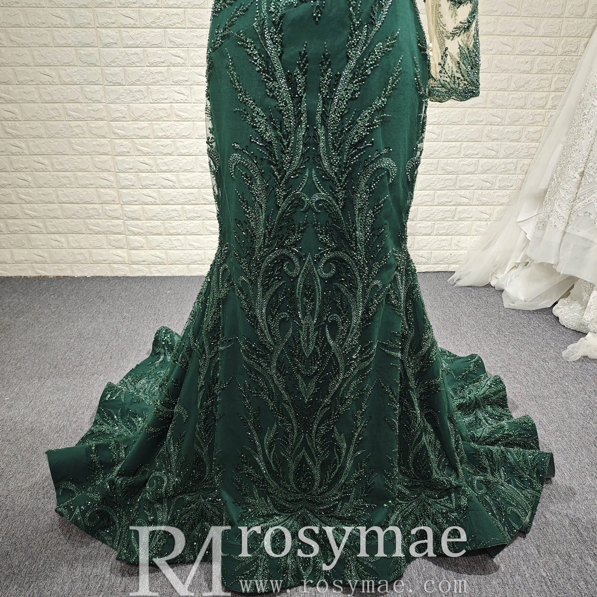 One-Shoulder Formal Gowns Single Long Sleeve Party Dresses