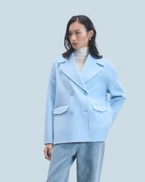 Outerwear Caban Jacket (H24 / WOMEN / Baby Blue / 100% Merino Wool RWS)