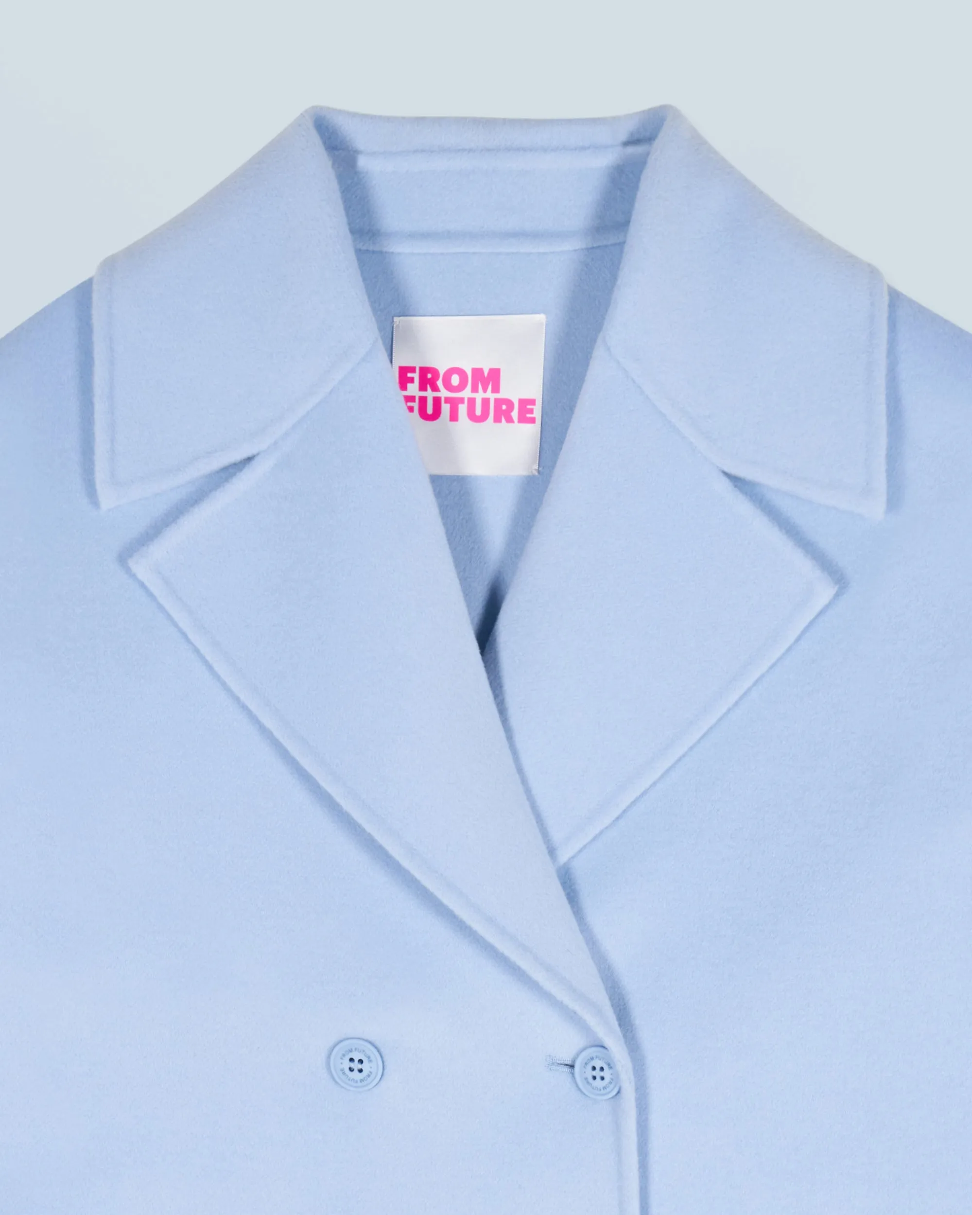 Outerwear Caban Jacket (H24 / WOMEN / Baby Blue / 100% Merino Wool RWS)