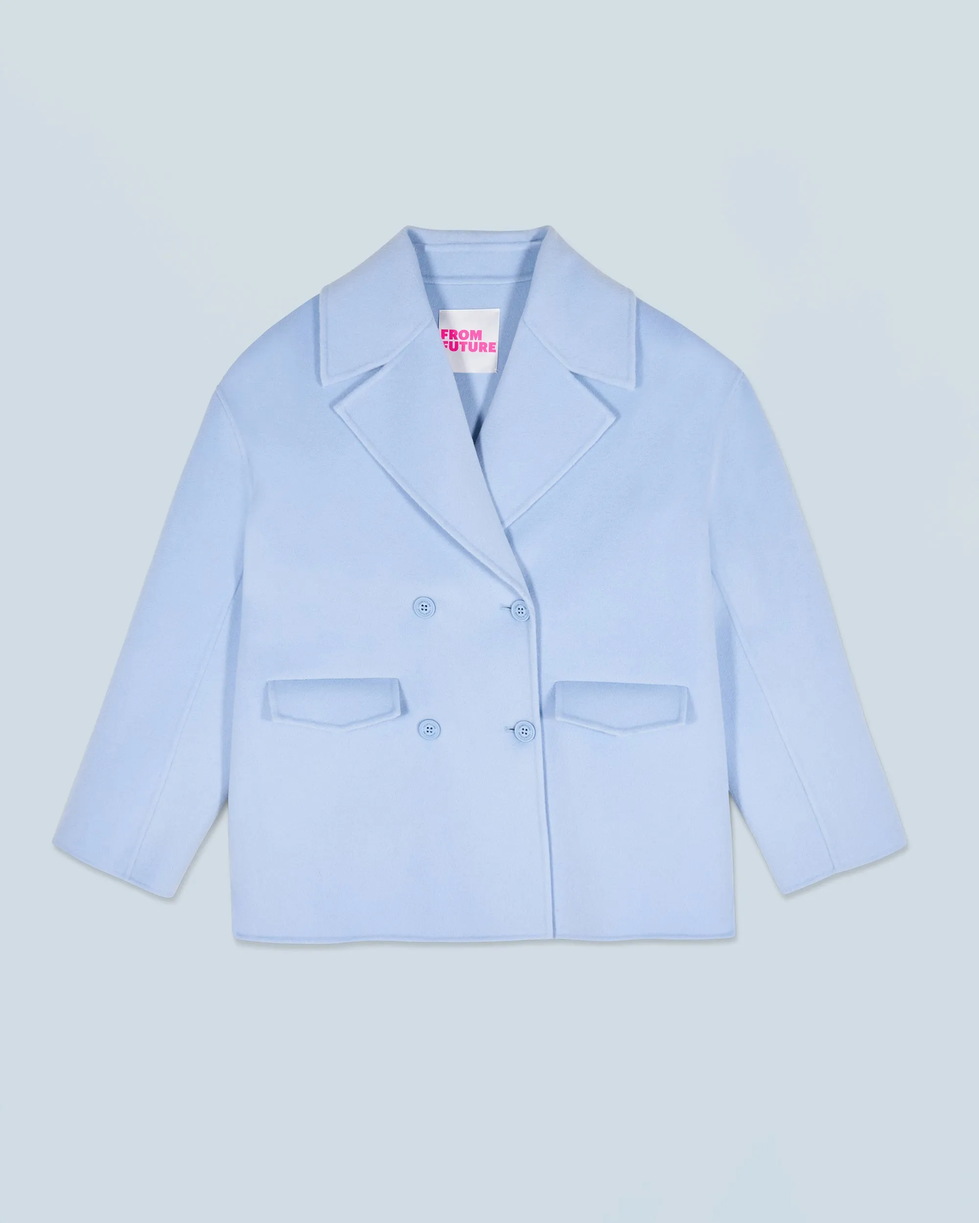 Outerwear Caban Jacket (H24 / WOMEN / Baby Blue / 100% Merino Wool RWS)